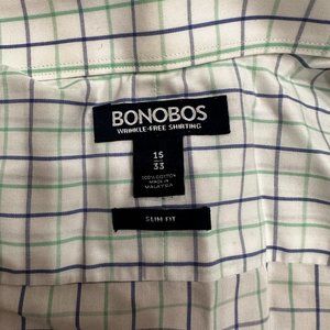 Daily Grind - Semi-Spread Collar - Green Classic Tattersall - Slim - 15x33